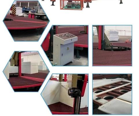 Birkaç Sünger Bloğu Yatay Kesmeye Devam Etmek için Carrousel Yarma Köpük Kesme Makinesi